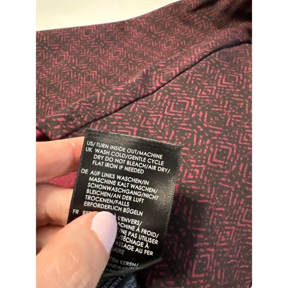 Liverpool Port Wine Patterned Pencil Skirt With Zipper Pockets Womens Size 6 - Picture 6 of 7